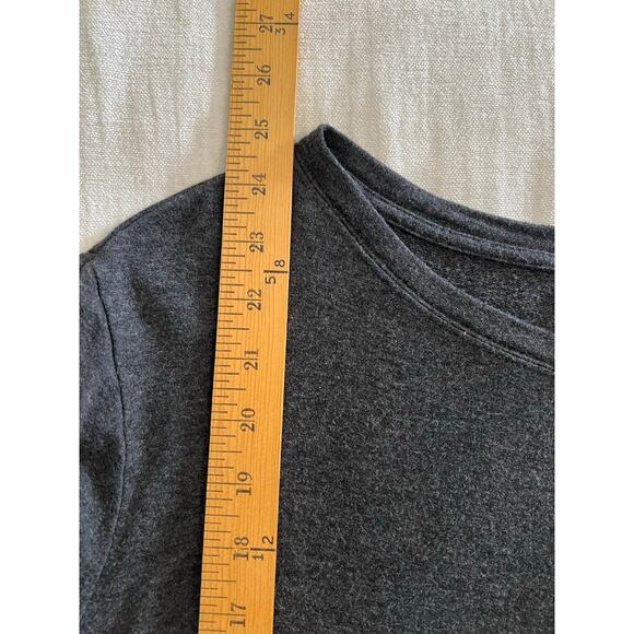 Simply Vera Vera Wang Charcoal Lace Up Sleeve Top - L - Picture 5 of 7